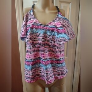 Arizona jeans women's size XL tankini bikini top swim suit
